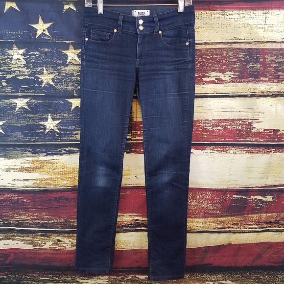 PAIGE Denim - PAIGE HIDDEN HILLS STRAIGHT LEG STRETCH BLUE JEANS